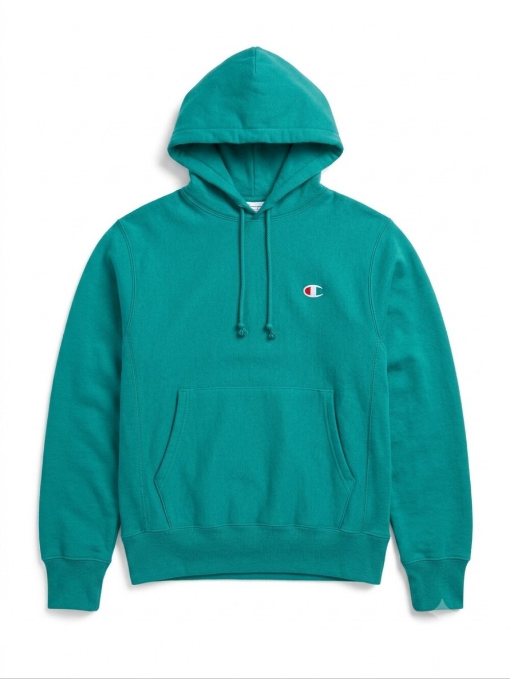 Champion Teal Green Pullover Hoodie with Embroidered C